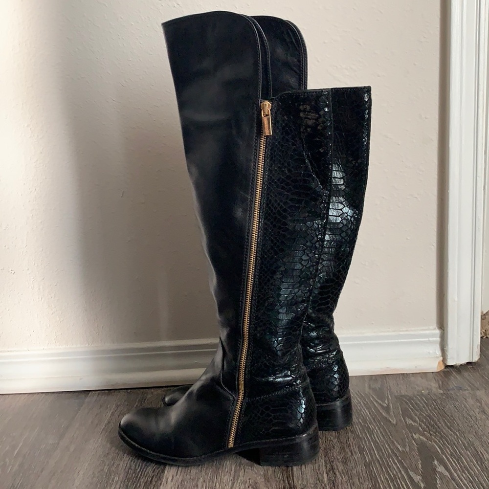 Michael Kors Black Snakeskin Boots